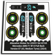 Alternatieve Sticker voor Set 42165 - Mercedes-AMG F1 W14 - V07 (63, Medium)