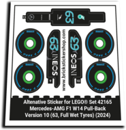 Alternative Sticker for Set 42165 - Mercedes-AMG F1 W14 - V10 (63, Full Wet)