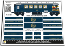 Custom Sticker for Rebrickable MOC-167870 - Orient Express Observation Car (Version 2)