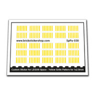 Custom Sticker - Yellow Grille Pattern for 1x2 Brick