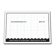 Custom Sticker - Witte Pijl Pattern for 1x2 Brick