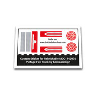 Custom Sticker for Rebrickable MOC-142035 - Vintage Fire Truck by besbasdesign