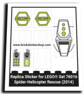 Replacement Sticker for Set 76016 - Spider-Helicopter Rescue