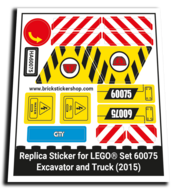 Replacement Sticker for Set 60075 - Excavator and Truck