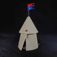 Custom Cloth - Castle Pavilion Tent with Dark Tan Background