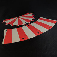 Custom Cloth - Castle Pavilion Tent with Red &amp; Tan Stripes