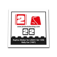 Replacement Sticker for Set 1496 - Rally Car