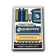 Replacement Sticker for Set 60151 - Dragster Transporter