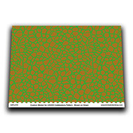 A5 sheet with Cobblestone Pattern Brown on Green