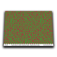 A5 sheet with Cobblestone Pattern Reddish Brown on Green