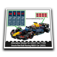 Alternative Sticker for Set 77243 - Oracle Red Bull RB20 Car