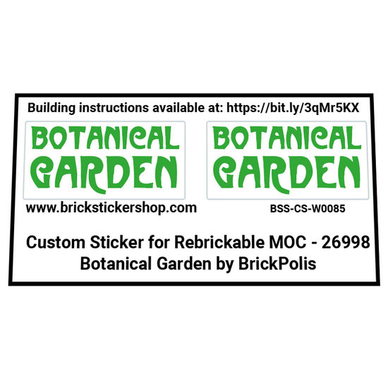 Custom Sticker - Botanical Garden by Berthil