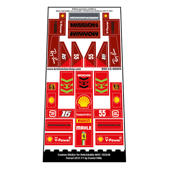 Custom Sticker - Ferrari SF21 F1 by Cooter78NL
