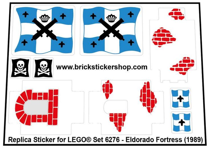 Precut Custom Replacement Sticker for LEGO Set 6276 - Eldorado Fortress