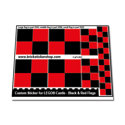 LEGO Castle Flag Black and Red - BrickStickerShop