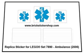 LEGO Medical Clipboard with Blue Traces Sticker (98393)