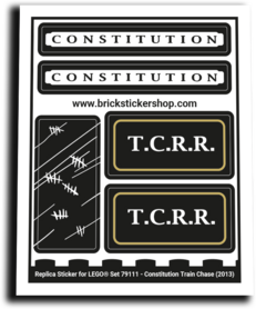 Replacement Sticker for Set 79111 - Constitution Train Chase