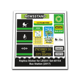 Replacement Sticker for Set 60154 - Bus Station