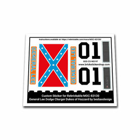 Custom Sticker - General Lee Dukes of Hazard by besbasdesign