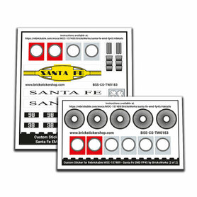 Custom Sticker - Santa Fe EMD FP45 by BrickWorks