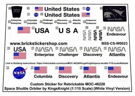 Custom Sticker - Space Shuttle by KingsKnight (White Vinyl)