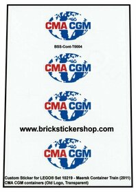 Custom Sticker - Container CMA-CGM (Old Logo)