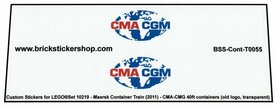 Custom Sticker - Container CMA-CGM 40ft (Old Logo)