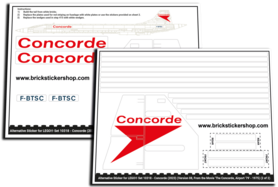 Alternative Stickers for Set 10318 - Concorde (Version 08, From the Movie 'The Concorde, Airport '79' - 1975)