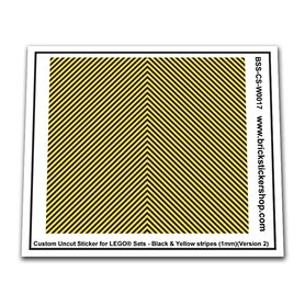 Custom Sticker - Black & Yellow Stripes (1mm)(V2)