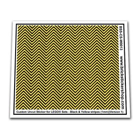 Custom Sticker - Black & Yellow Stripes (1mm)