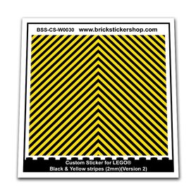 Custom Sticker - Black & Yellow Stripes (2mm) (V2)