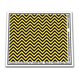 Custom Sticker - Black & Yellow Stripes (2mm)