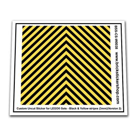 Custom Sticker - Black & Yellow Stripes (3mm) (V2)