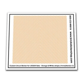Custom Sticker - Orange & White Stripes (1mm)(V2)