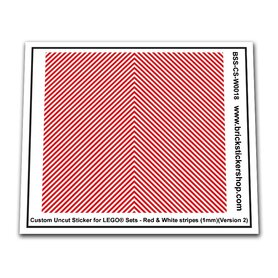 Custom Sticker - Red & White Stripes (1mm)(V2)