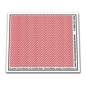 Custom Sticker - Red & White Stripes (1mm)