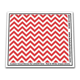 Custom Sticker - Red & White Stripes (3mm)