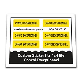 Custom Sticker - 1x4 Tile with Convoi Exceptionnel Pattern