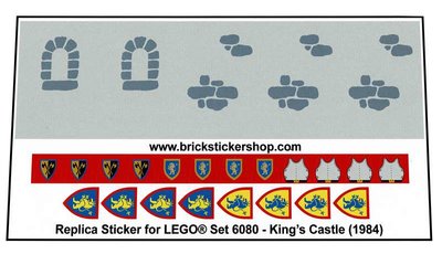 Precut Custom Replacement Stickers for Lego Set 6080 - King's Castle ...